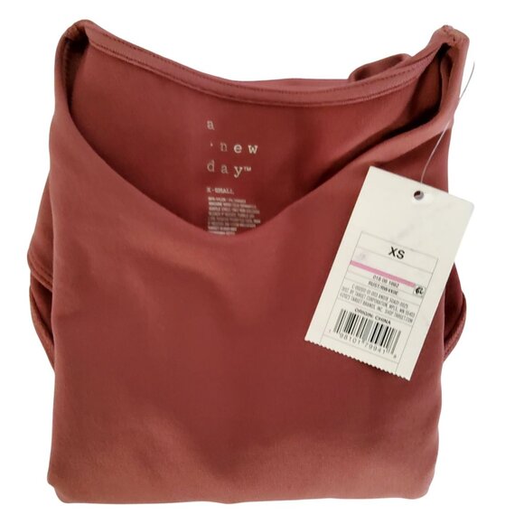 A New Day Rust Long Sleeve Bodysuit X-Small Cotton Blend Machine washable - Picture 5 of 5